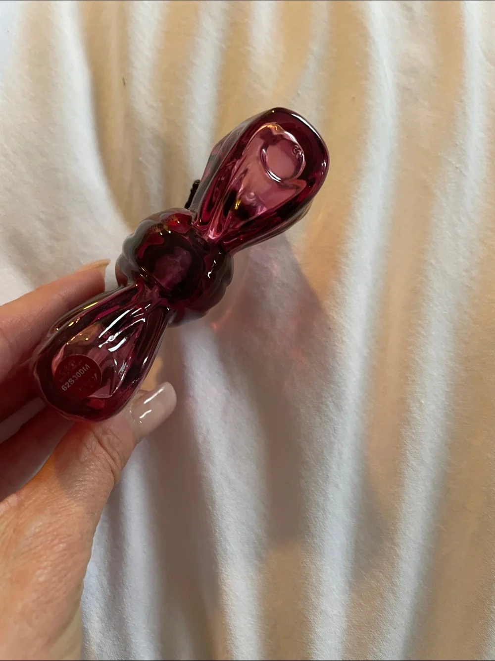 Viktor & Rolf Bonbon Bow Bottle - EMPTY Magenta Glass READ DESCRIPTION
